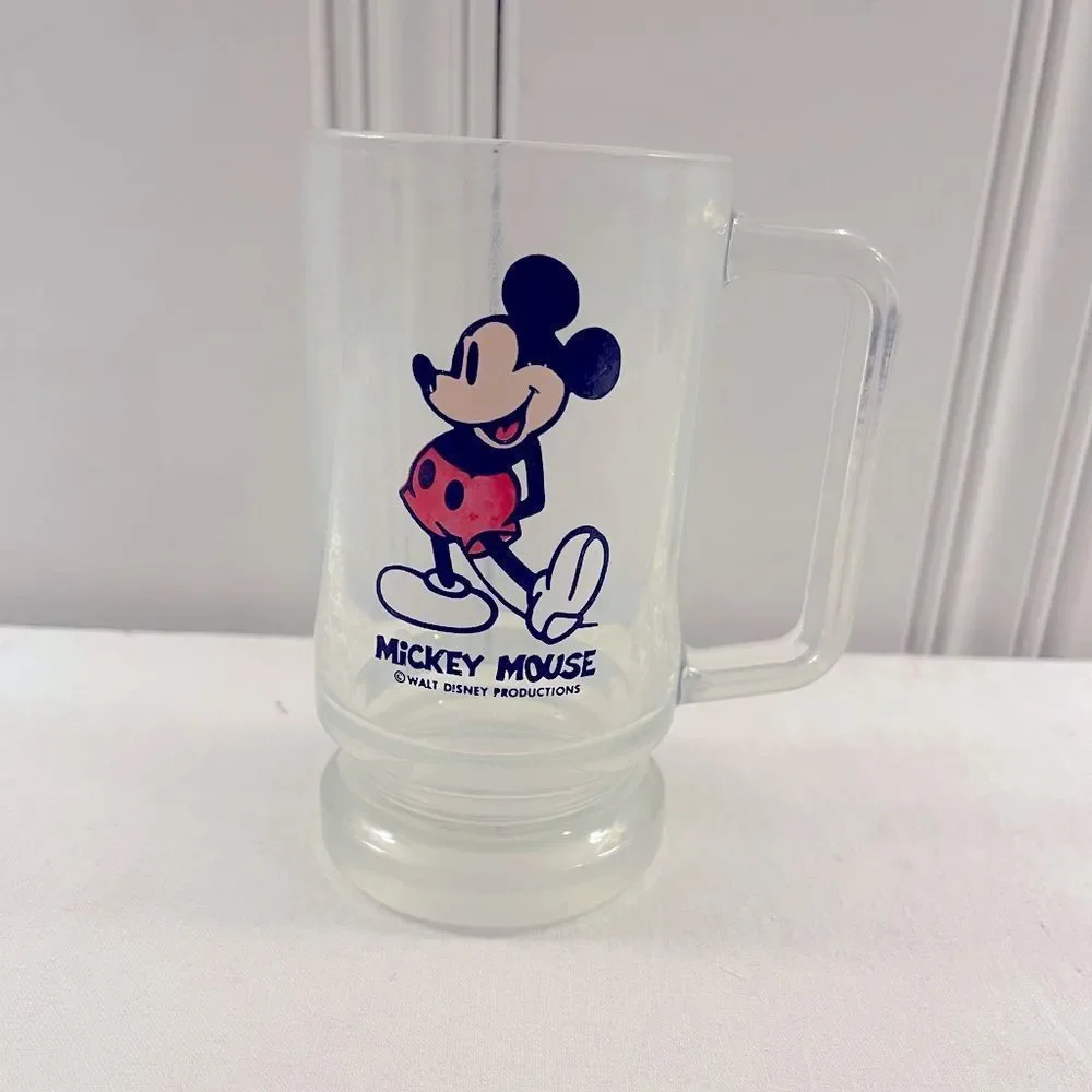 Vintage! Mickey Mouse Glass Mug‎